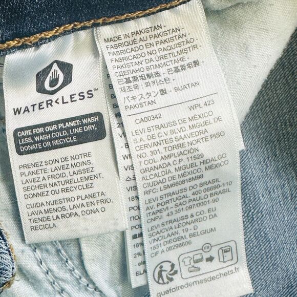 Levis Jeans Womens Sz.28 Blue 721 High Rise Skinny Ankle Stretch Denim Dark Wash - Picture 4 of 16